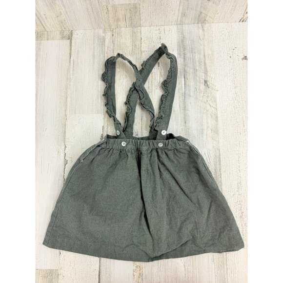 La Coqueta Green Pinafore Skirt Girls Sz 6 - Picture 14 of 15